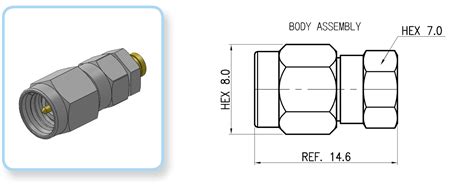 Rf Cable Connector 292mm Coaxial Connectors By Isotec