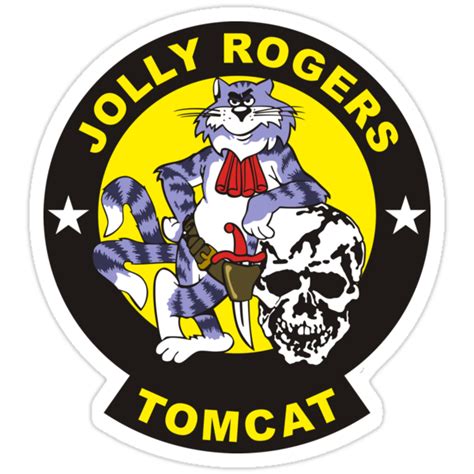 F Tomcat Vf Jolly Rogers Stickers By Mbk Redbubble