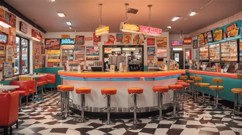 Vintage Diner Interior AI Image | wallpaper | photo