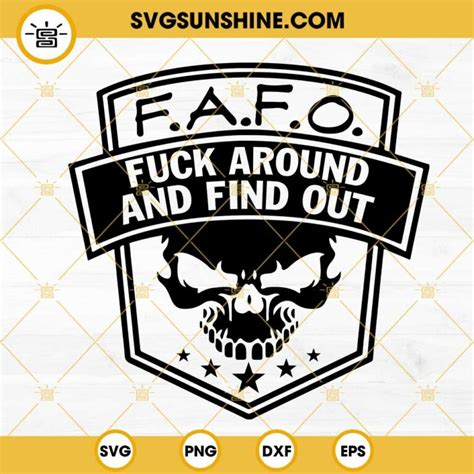 FAFO Fuck Around And Find Out SVG Skull SVG Adult Humor SVG PNG DXF