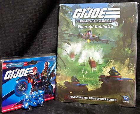 Gi Joe Roleplaying Game Emerald Oubliette Adventure Screen And Dice Set