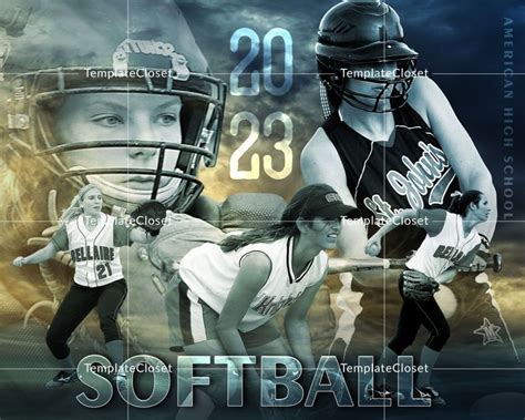 Softball Memory Mate Print Ready Sport Photoshop Template