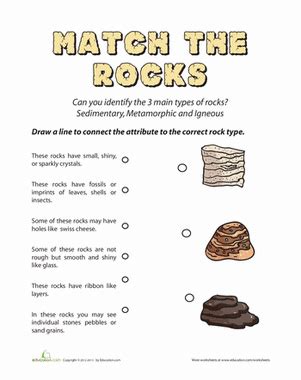 Describing Rocks worksheet • MyLearning - Worksheets Library