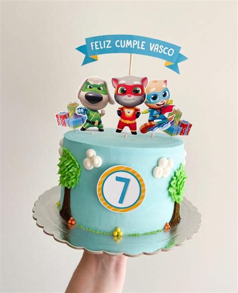 Torta Hero Dash Talking Tom Tortas Tem Ticas Tortas De Gato