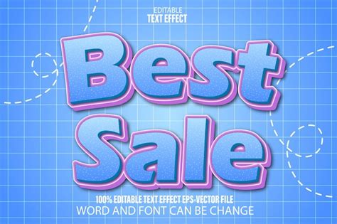 Premium Vector Best Sale Editable Text Effect Cartoon Style