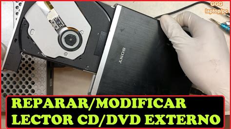 COMO REPARAR UNIDAD OPTICA PORTABLE QUEMADOR DE DVD EXTERNO MODIFICAR