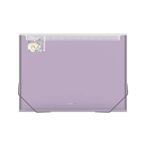 Пластиковая папка-картотека ErichKrause Matt Pastel Bloom с 13 цветными ...
