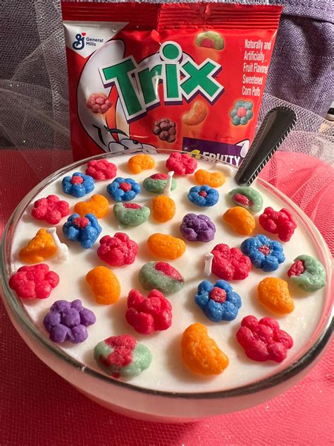 Trix Medium Cereal Candle, Faux Food Candle, Soy Wax Candle - Etsy