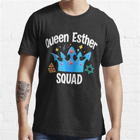 Queen Esther Squad Funny Jewish Purim Happy Costume T Shirt For