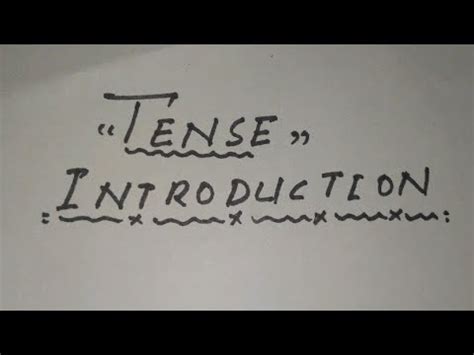 Tenses Introduction Easy Learning English Grammar By Wren And