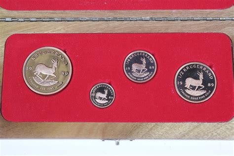 1989 Gold Proof Krugerrand Coin Set From The South African Mint In Its