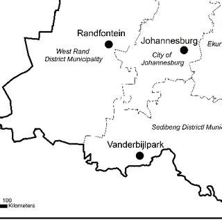 Gauteng province: metropolitan municipalities, district municipalities ...