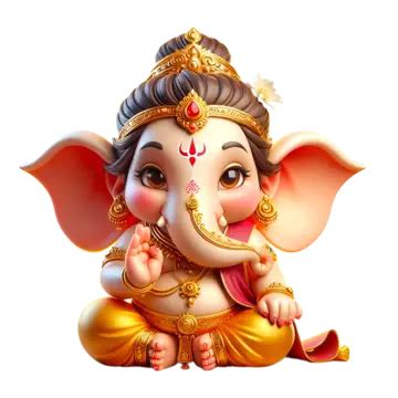 Bal Lord Ganesha 3d Vector Clipart Ganesh Lord Gajanan God PNG