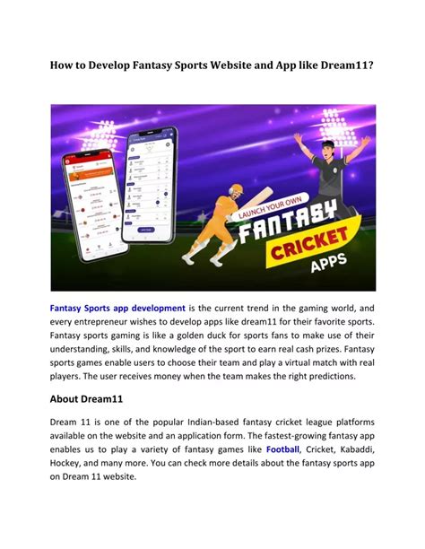 Ppt How To Develop Fantasy Sports Website And App Like Dream11