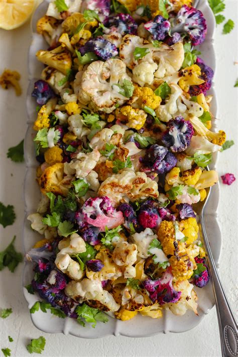 Tri Colored Roasted Cauliflower Salad Flora Vino