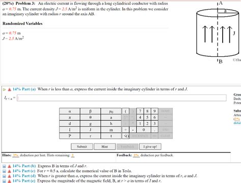 Solved Problem An Electric Current Is Flowing Chegg