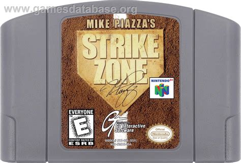 Mike Piazzas Strikezone Nintendo N64 Artwork Cartridge