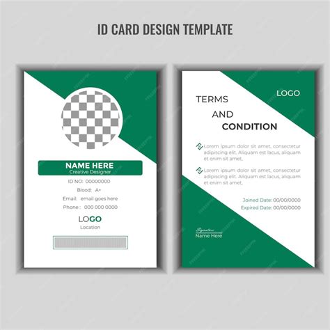 Premium Vector | Office id card and school id card template design