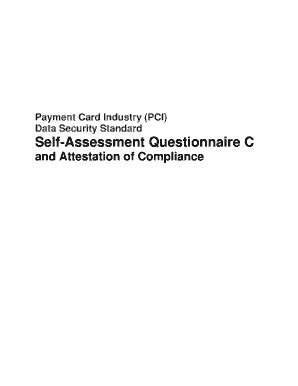 Fillable Online PCI DSS Self Assessment Questionnaire C And Attestation