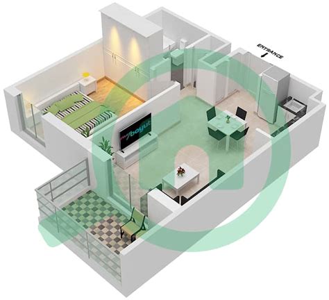 Floor Plans For Type Unit A1 4 206 306 406 1 Bedroom Apartments In