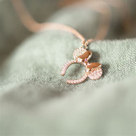 Minnie Mouse Ears Headband Necklace By Rebecca Hook Rose Gold Has Hit