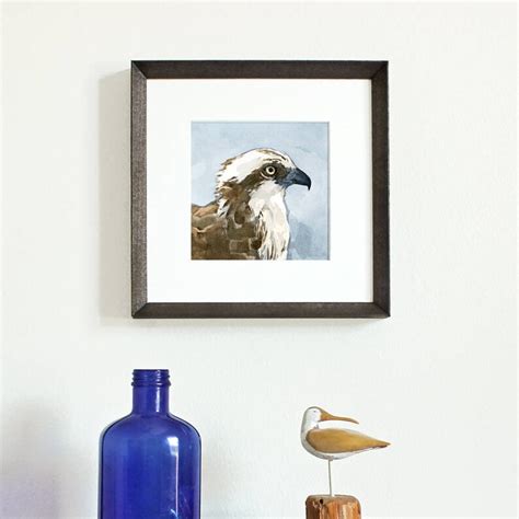 Osprey Watercolor Painting Print Coastal Bird Wall Art Print Etsy