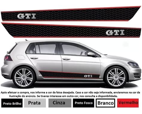 Kit Adesivos Faixa Lateral Volkswagen Golf Gti Ca Parcelamento