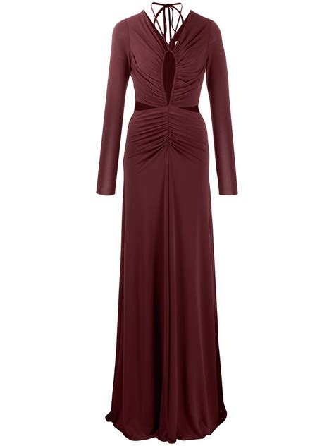 Halston Heritage Baylee Jersey Halterneck Gown Editorialist