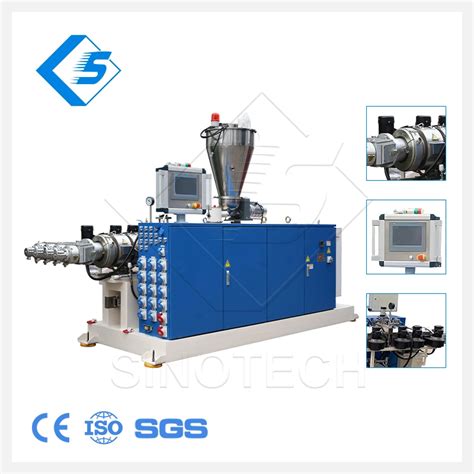 Bimetallic Conical Twin Screw Barrel Pvc Pipe Extruder Plastic Pipe