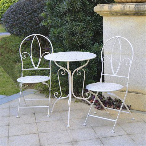 Charles Bentley Piece Tulip Cast Aluminium Patio Bistro Set Table