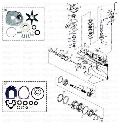 Gearcase Parts Mercury Mariner T Verado Inline Cyl Marineparts Eu