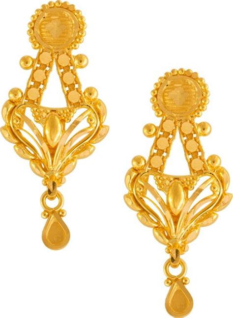 Pc Chandra Jewellers Yellow Gold 22kt Drop Earring Price In India Buy