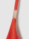 Textured Underwired Bikini Top In Orange REISS