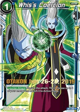 Whis S Coercion OTAKON 2019 Promotion Cards Dragon Ball Super