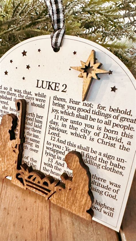 The Christmas Story Ornament Luke 2 Nativity Etsy In 2024 Christian