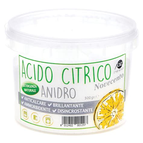 ACIDO CITRICO ANIDRO OZ NOVECENTO 500 G ANTICALCARE E BRILLANTANTE