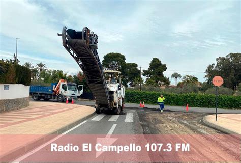 Las máquinas de asfaltar entran en Muchavista Radio El Campello