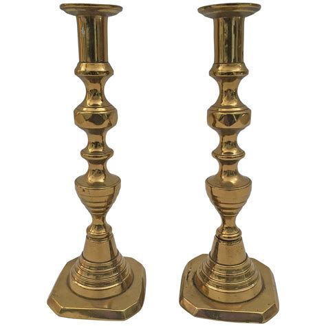 Pair Of Brass Candlesticks At Stdibs