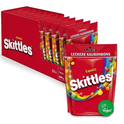 Skittles Fruits Kaubonbons 12 x 160g für 10 15 statt 17 88 Snipz de