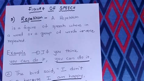 FIGURE OF SPEECH- REPETITION - YouTube