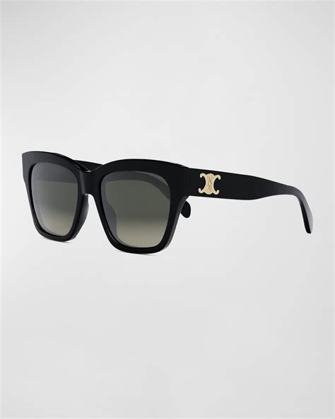 Celine Triomphe Acetate Oval Wrap Sunglasses Neiman Marcus