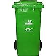 Nilkamal Plastic Manual Lift Ltr Wheel Garbage Dustbin Green