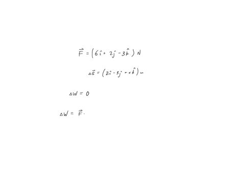 Solved A Force F 6i 2j 3k Acts On A Particle And Produces A