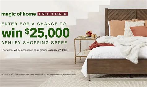 Ashley Furniture Holiday Shopping Spree Sweepstakes 2023 SweepstakeBible