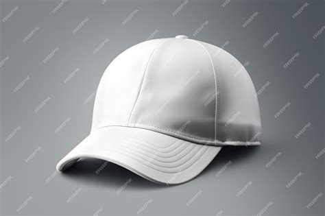 Premium Photo White Baseball Cap Mock Up Isolated On White Background Ai