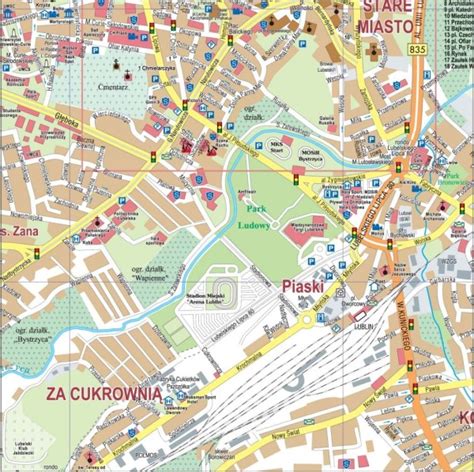 LUBLIN MAPA DO POWIESZENIA NA ŚCIANĘ PLAN MIASTA