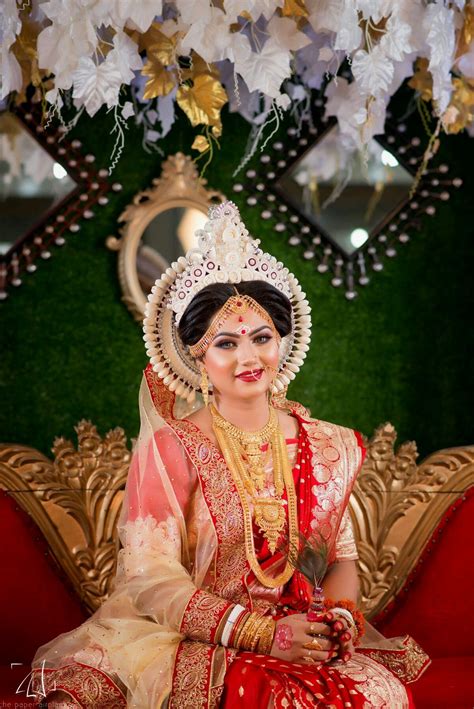 Bengali Bridal Makeup Indian Bride Makeup Bridal Makeup Looks Bengali Bride Bengali Wedding