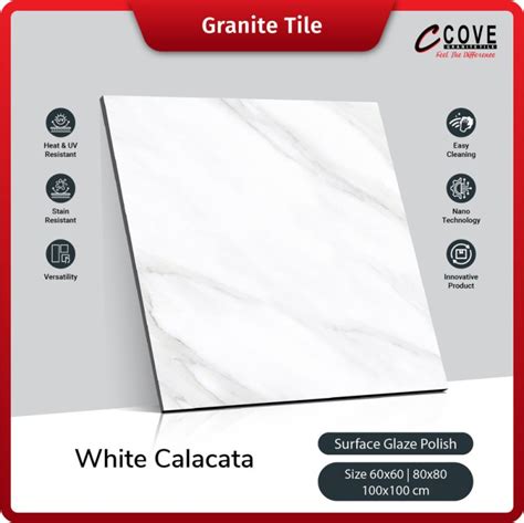 Jual Cove Granite Tile White Calacata X Jakarta Pusat Cipta