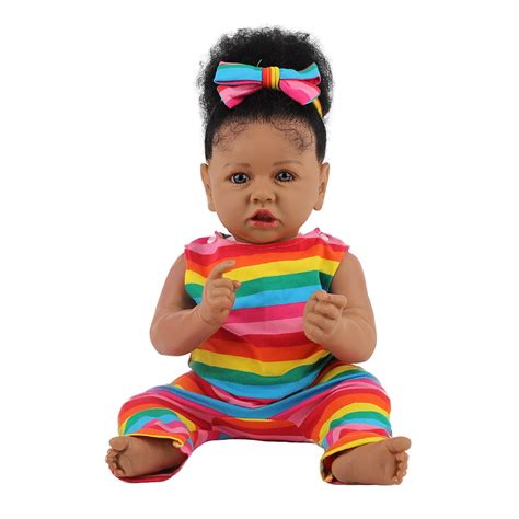 Takanini Reborn Baby Dolls African American Silicone Limbs Realistic