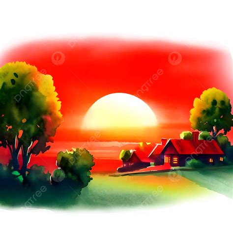 Discover More Than 161 Evening Scenery Drawing Best Nanoginkgobilobavn